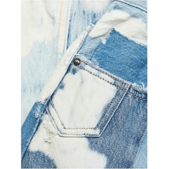 NWT FRAME 90s High Rise Acid Wash Denim Ankle Crop Raw Hem Straight Leg Jeans 25 - Picture 14 of 14